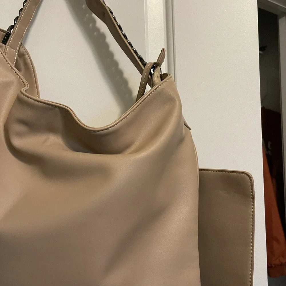 Urban Expressions Light Tan Tote Satchel Hobo Bag With Wallet Chain Strap Macy's